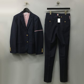 BỘ VEST THOM BROWNE NAM MÀU XANH KẺ TAY