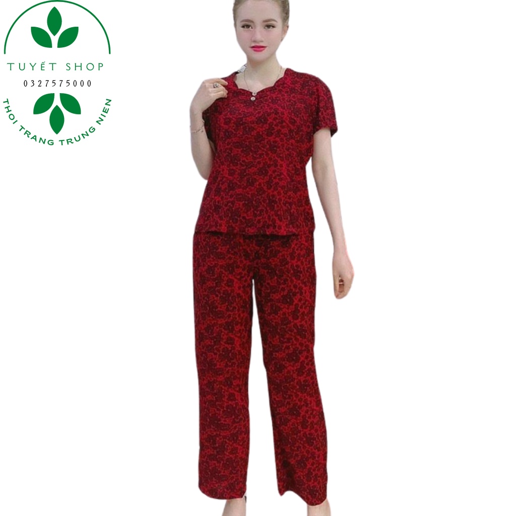 Bộ Lụa Hàn Châu Siêu Mềm, Siêu Mát - Sang Trọng và Quý Phái Cho Các Bà Các Mẹ Trung Niên