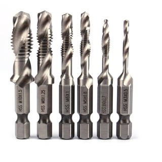 Bộ 6 mũi khoan taro tạo ren M3 - M10 .Phụ kiện máy khoan