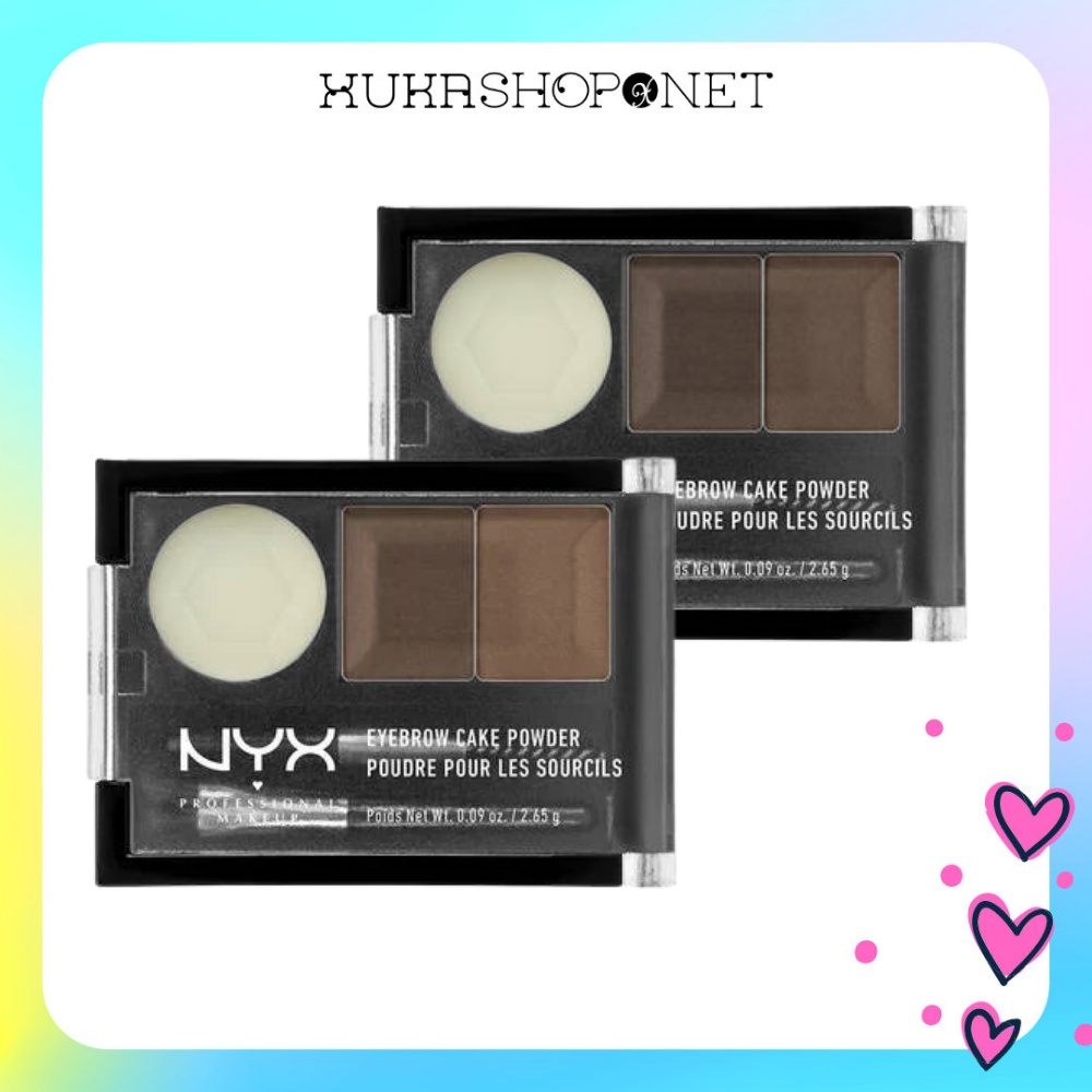 Bột tán chân mày NYX Eyebrow Cake Powder kháng nước lâu trôi 2.65g