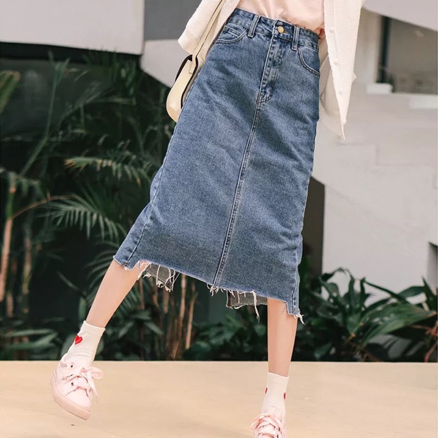 Chân váy bò dài basic (hàng TQ) | BigBuy360 - bigbuy360.vn