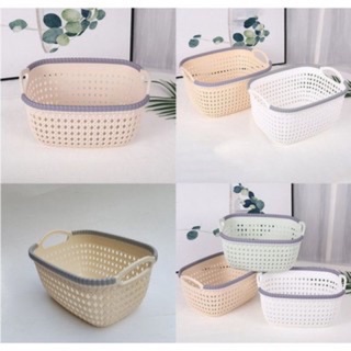 rổ nhựa giả đan mây 🌼Freeship🌼 rổ có quai cầm nhựa Việt Nhật