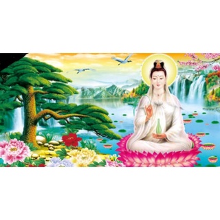Tranh đính đá phật quan thế âm lv356