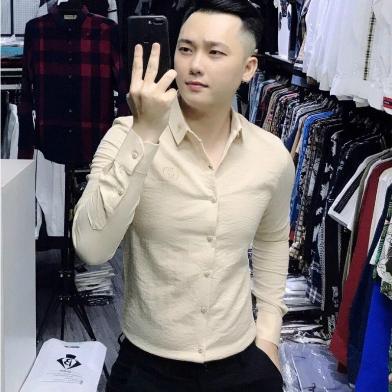 Áo sơ mi nam dài tay chất đũi không nhăn dáng ôm body nhiều mẫu PN ms85 | BigBuy360 - bigbuy360.vn
