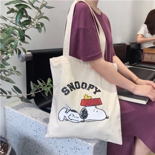 Freeship 99k TQ_Túi tote snoopy