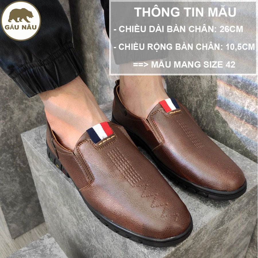 Giày lười nam màu nâu chất lượng cao GN485 Gấu Nâu | WebRaoVat - webraovat.net.vn