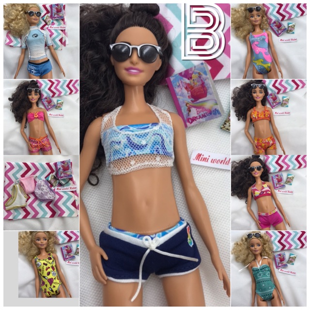 Bikini búp bê Barbie chính hãng. Áo tắm cho búp bê Barbie. Mã Bikini B