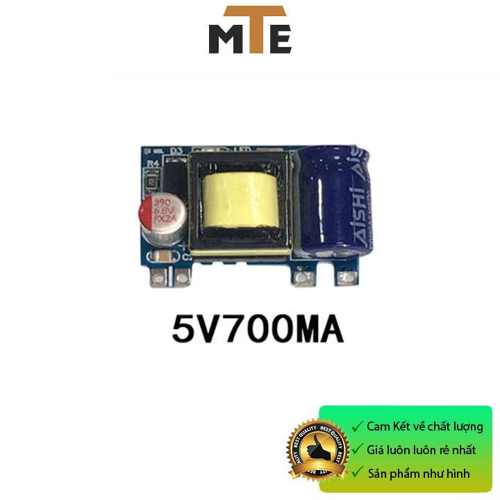 Mạch nguồn siêu mini 220V - 5v 700mA 1 hàng chân - Module nguồn hạ áp cực nhỏ gọn thích hợp cho các dự án IOT