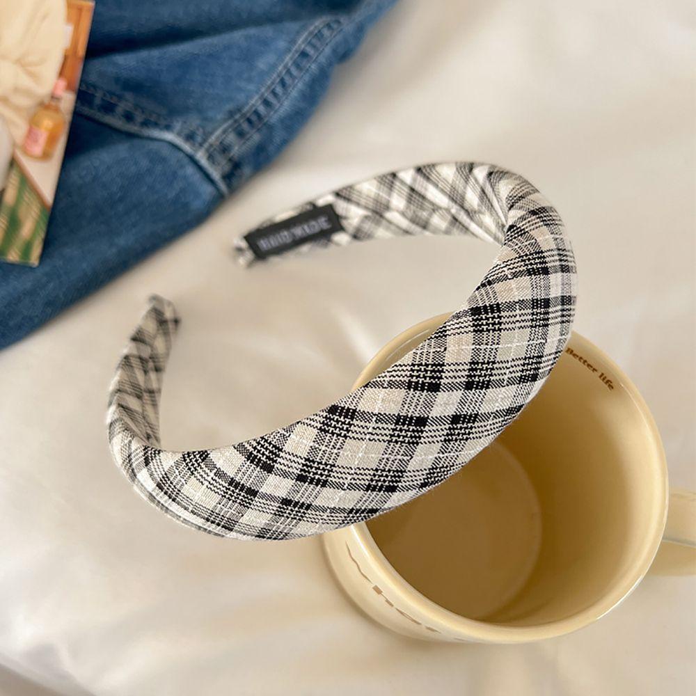 ANEMONE Băng Đô Cài Tóc Họa Tiết Sọc Caro Thời Trang Cho Nữ