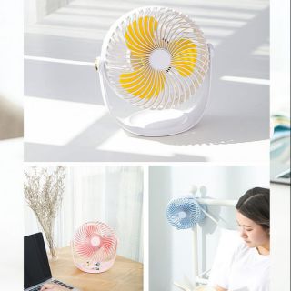 Quạt tích điện yoobao f12, để bàn xoay 360*, 3 tốc độ gió siêu mát