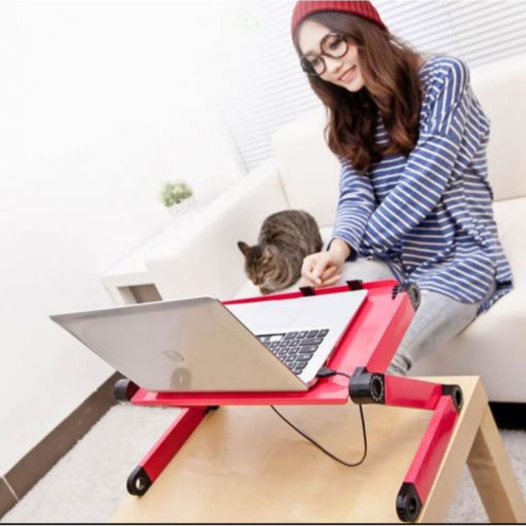 [Hàng Loại 1] Bàn Để Máy Tính Laptop Có Lưới Tản Nhiệt Điều Chỉnh Độ Cao 360 Độ Gấp Gọn | BigBuy360 - bigbuy360.vn