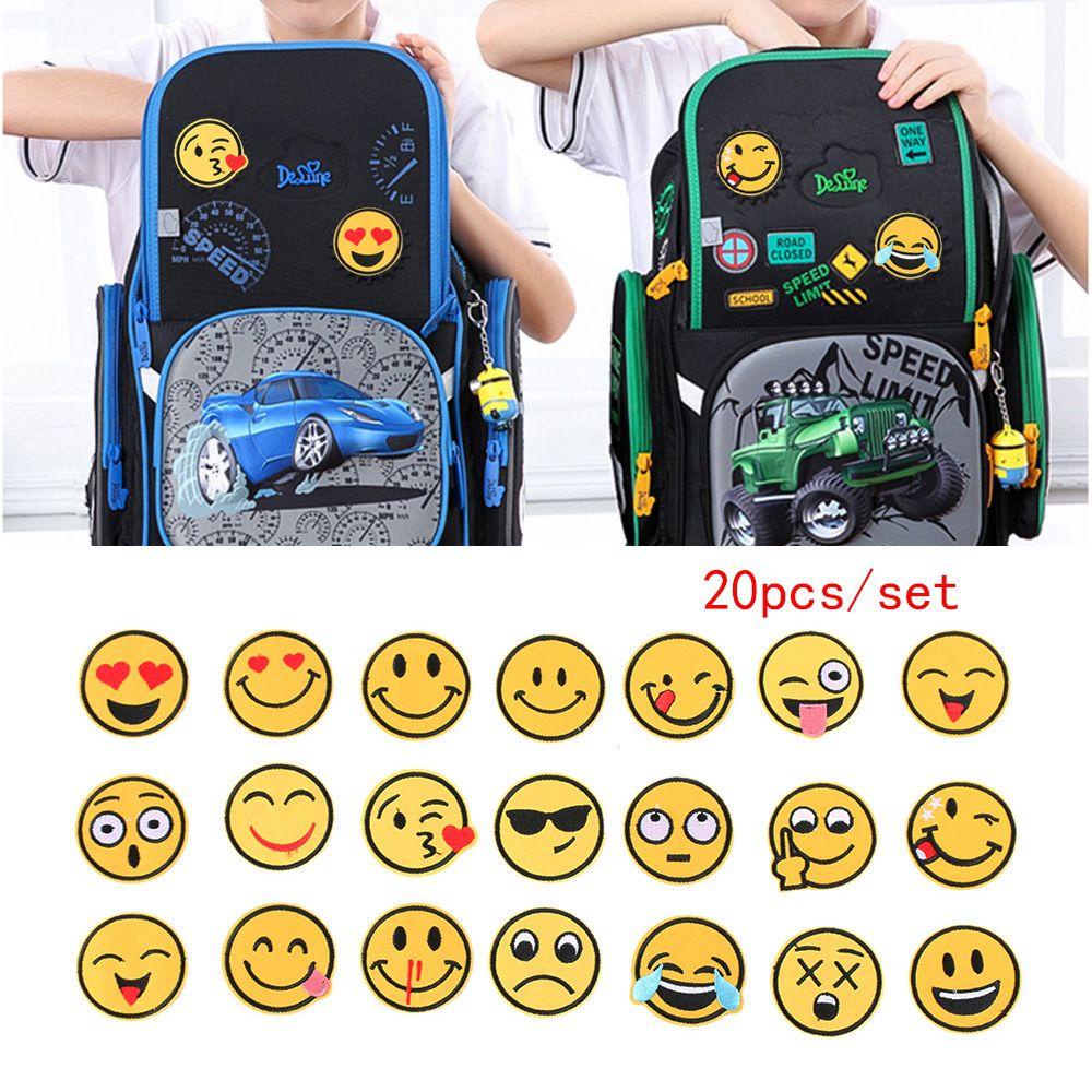 20 Miếng Dán Trang Trí Quần Áo Hình Biểu Tượng Cảm Xúc