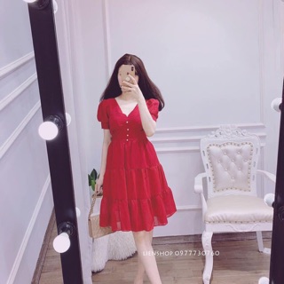 Váy xoè đỏ thanh lý