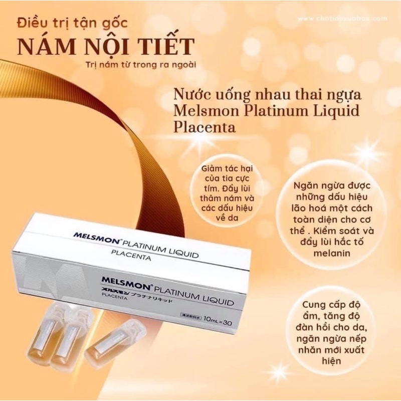 Mặt Nạ Nhau Thai Ngựa MELSMON Platinum Liquid Placenta