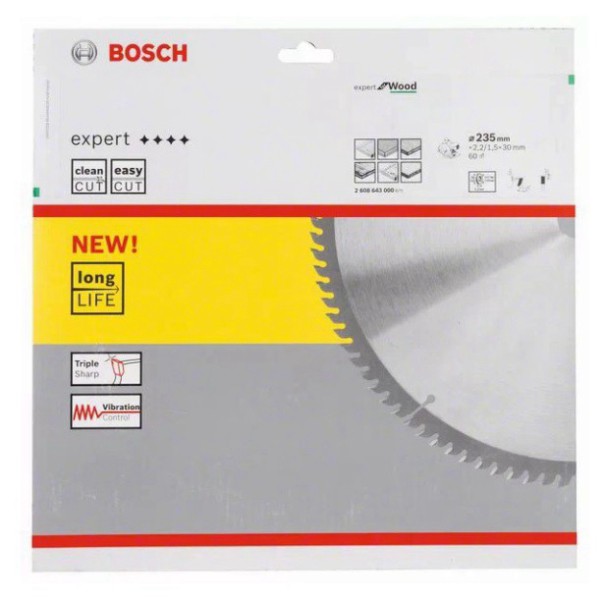 [HÀNG CHÍNH HÃNG] Lưỡi Cưa Gỗ Bosch 235x30mm T40/T60 , Giá Cạnh Tranh, Chất Lượng Hàng Đầu