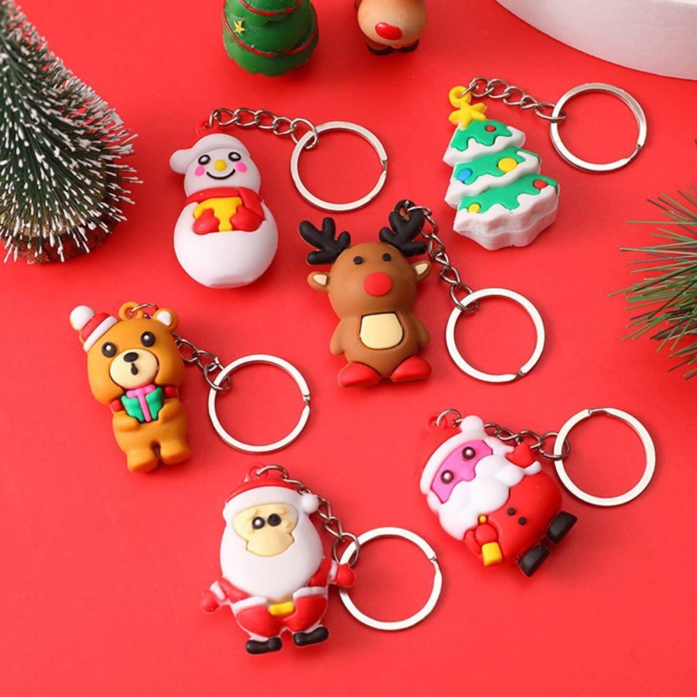 Móc Khóa Hình Ông Già Noel Người Tuyết Hoạt Hình