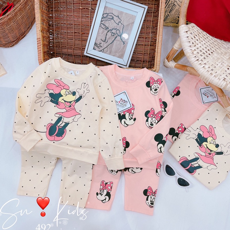 Set bộ Micky kem hồng cho bé