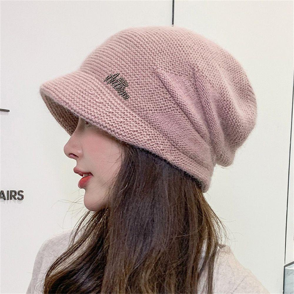 Mũ Beanie Lông Thỏ Dày 1 Món Giữ Ấm Mùa Thu Đông