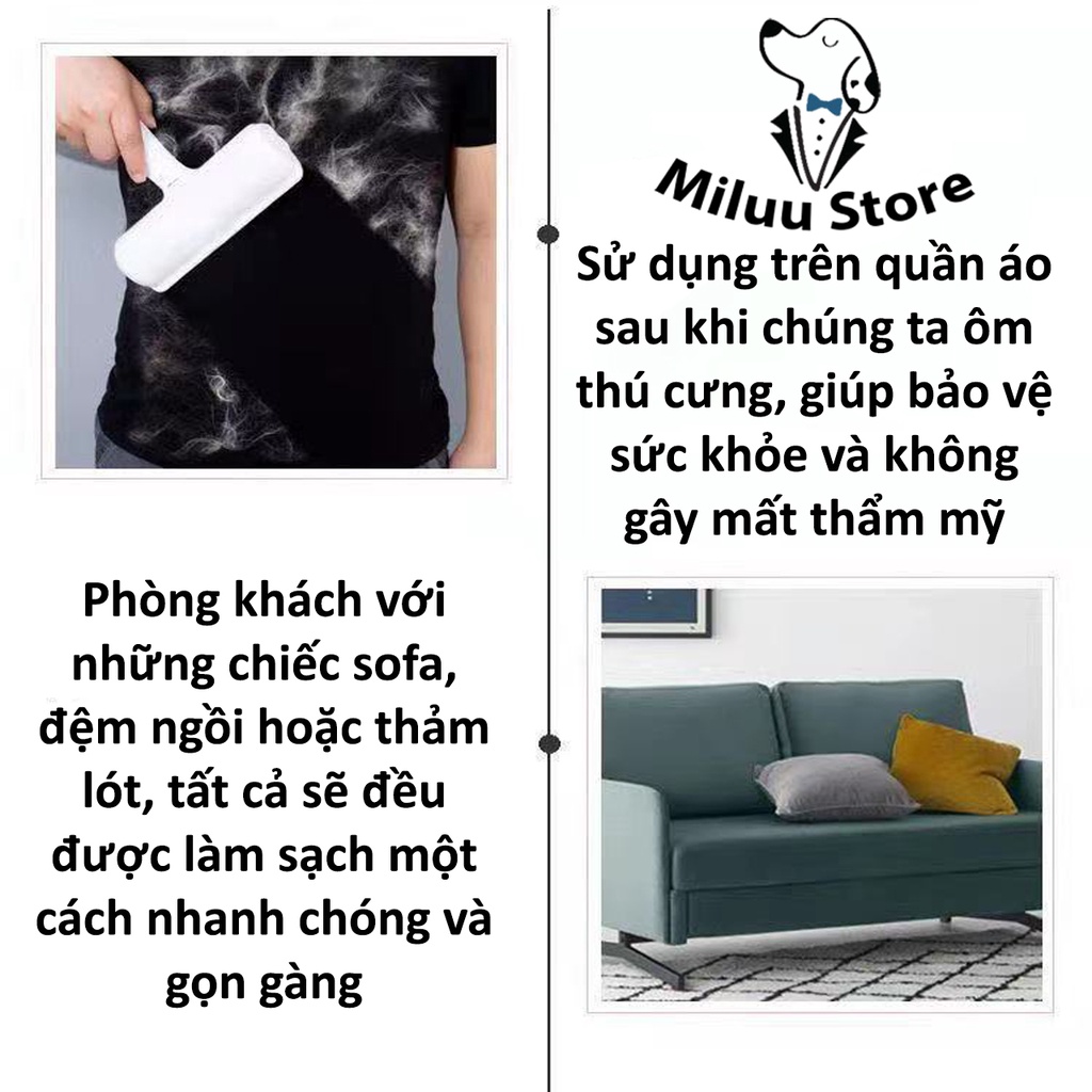 Cây lăn lông chó mèo - cây lăn chống tĩnh điện hút lông thú cưng làm sạch giường ngủ, chăn đệm, sofa