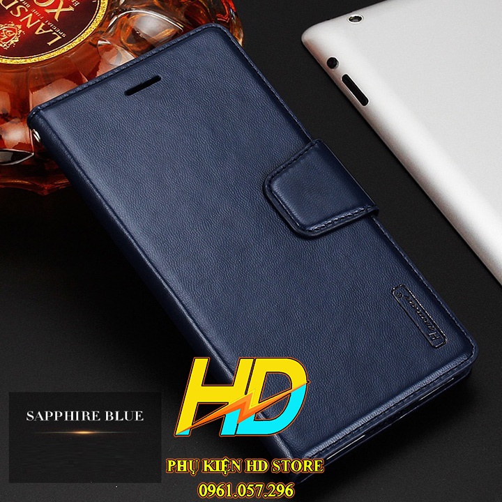 Bao da dạng ví SamSung Galaxy S23 Ultra, S22 Ultra, S21 FE, S20 FE hiệu Hanman cao cấp có quai cài, khe đựng card