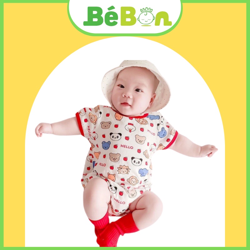 Quần áo sơ sinh body chip liền thân sleepsuit xuất dư cotton 100%
