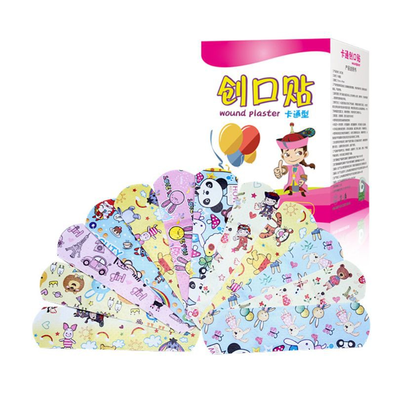 Hộp 120 Miếng Băng Cá Nhân Mini Thoáng Khí Chống Thấm Nước Cho Bé