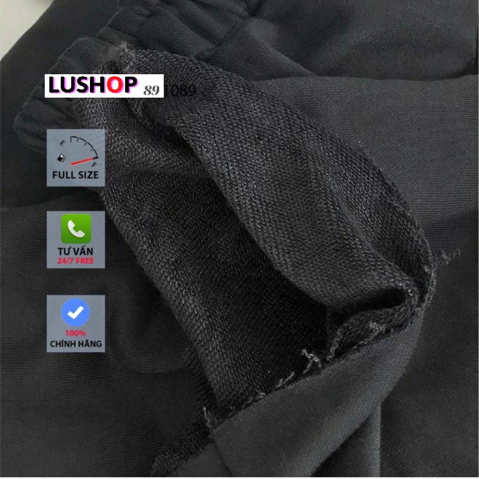 Quần ống rộng nữ ống rộng cạp chun quần ống rộng lưng thun quần nỉ da cá  Unisex Lushop89 | BigBuy360 - bigbuy360.vn
