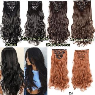 Set 8 tóc giả nối dài Wigsin gợn sóng có 17 kẹp tiện dụng