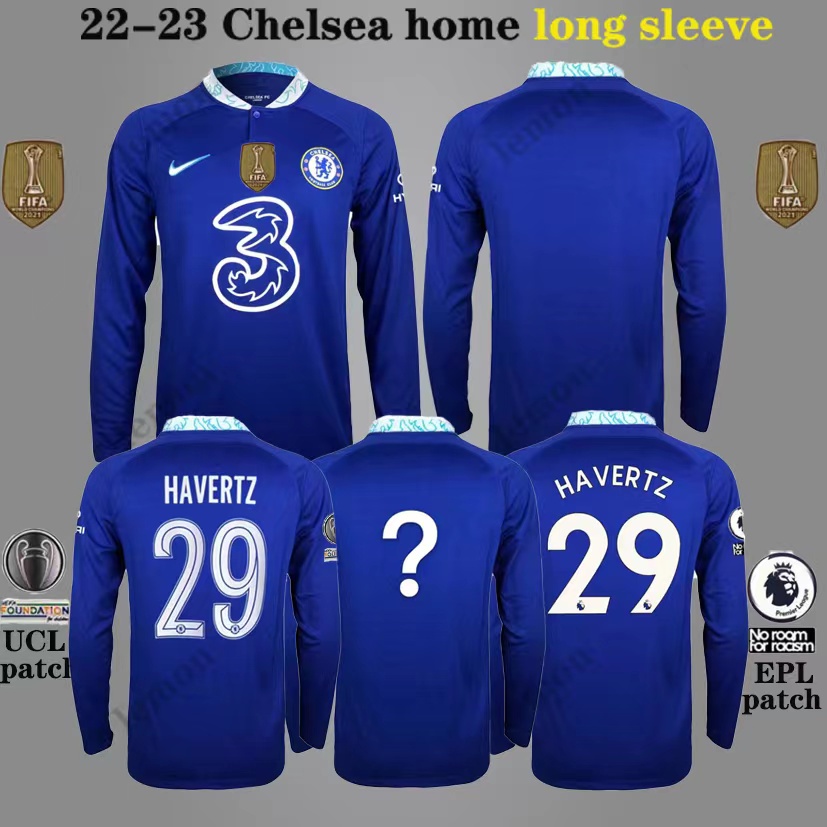 Áo Thun Tay DàI In Chữ Chelsea 22-23 ThờI Trang Cho Nam