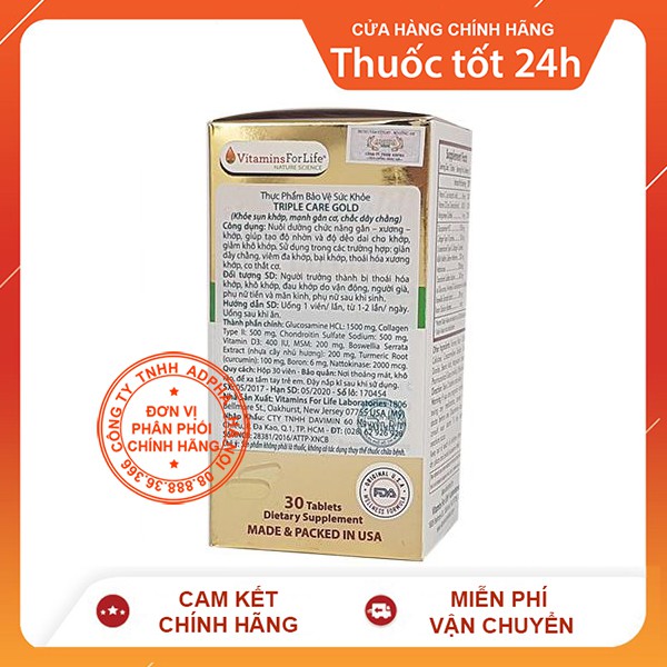 Triple Care Gold - Nuôi dưỡng, bảo vệ sụn khớp