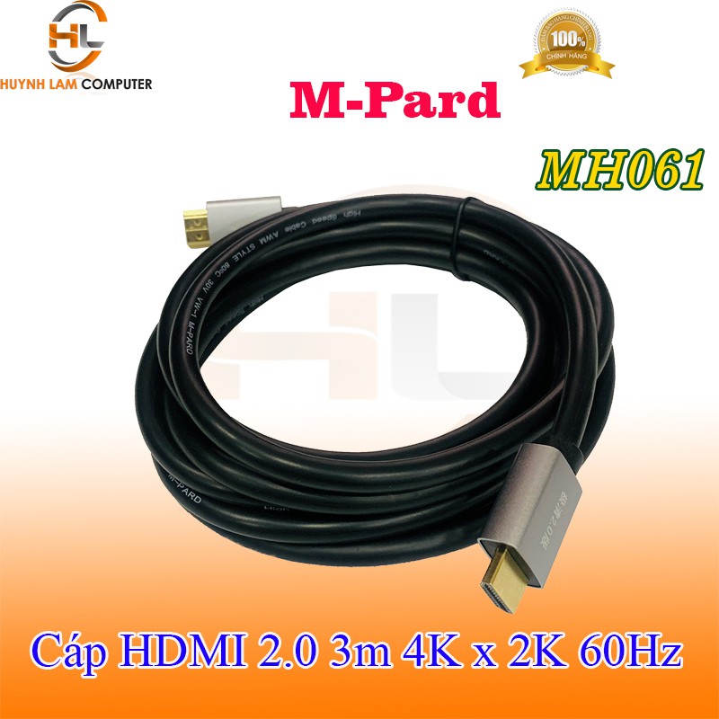 Cáp HDMI 3m 2.0 M-Pard MH061 hỗ trợ 4Kx2K 60Hz-Hãng phân phối