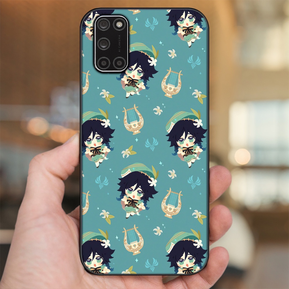 Ốp lưng Oppo A52, A92 viền đen in hình Venti Genshin Impact