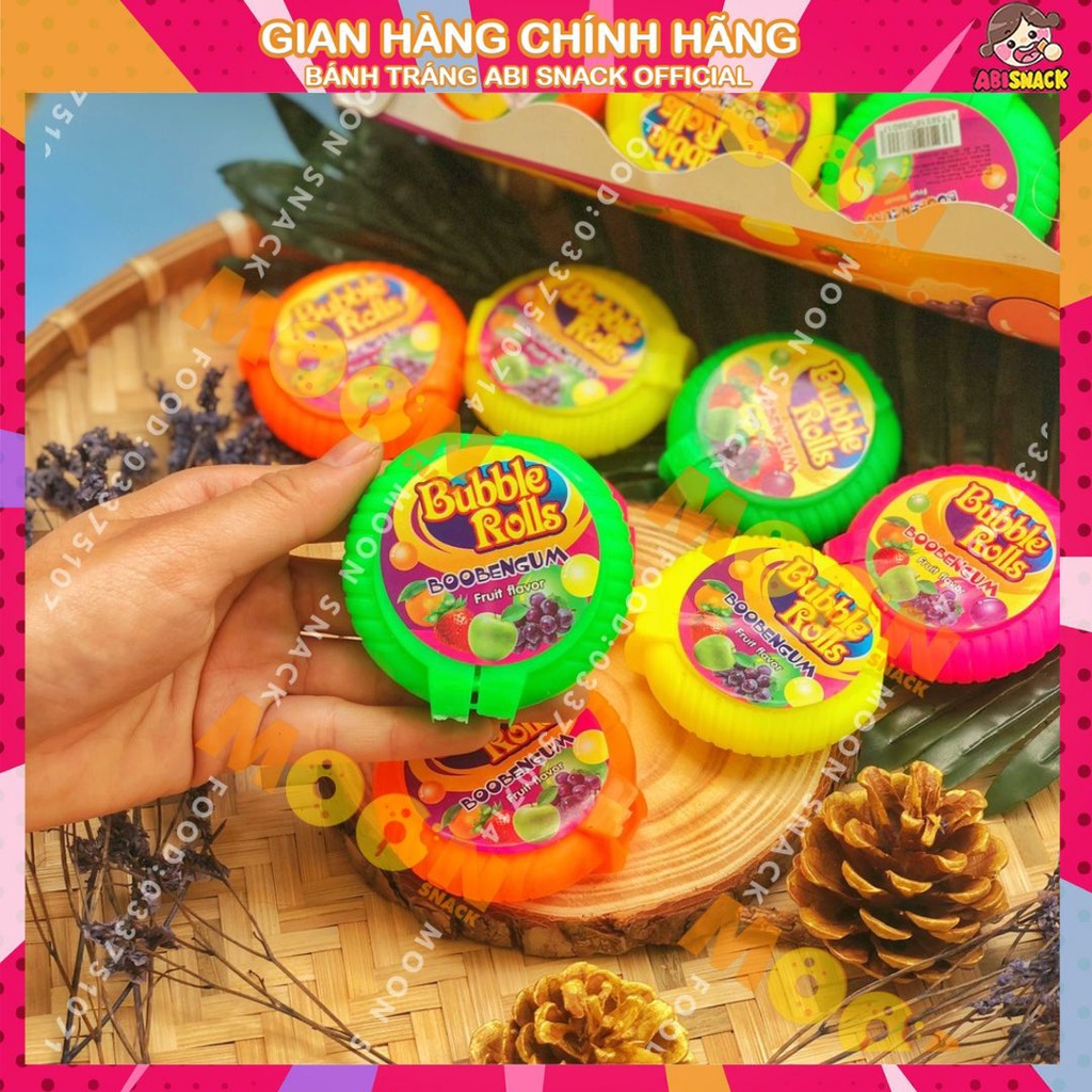 [ĐỒNG GIÁ 5K] Kẹo Cao Su Cuộn Buble Rolls Boobengum Hàng Việt Nam