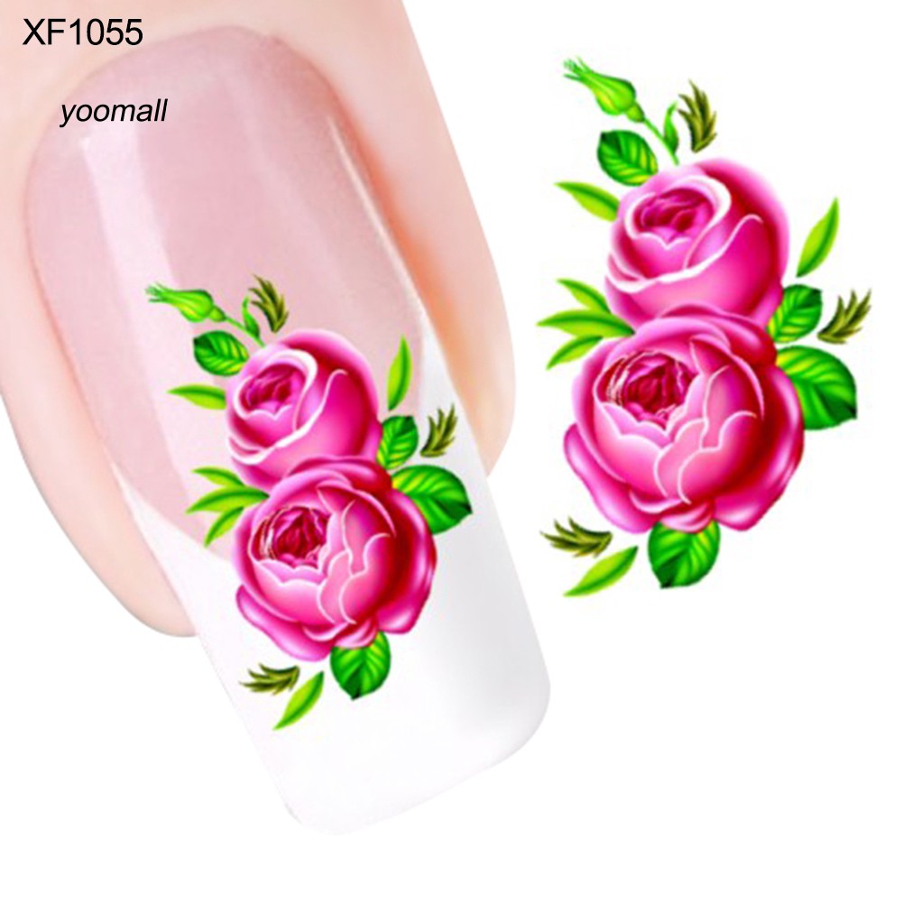 [Hàng mới về] Sticker dán móng tay trang trí DIY hình hoa và bướm đáng yêu