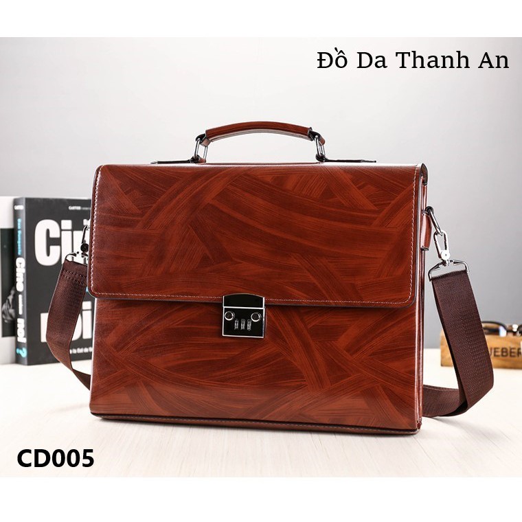 CẶP DA KHÓA SỐ CAO CẤP - CD005, CẶP CÔN SỞ GIÁO VIÊN VĂN PHÒNG, KIỂU DÁNG HIỆN ĐẠI TRẺ TRUNG, HÀNG NHẬP KHẨU.