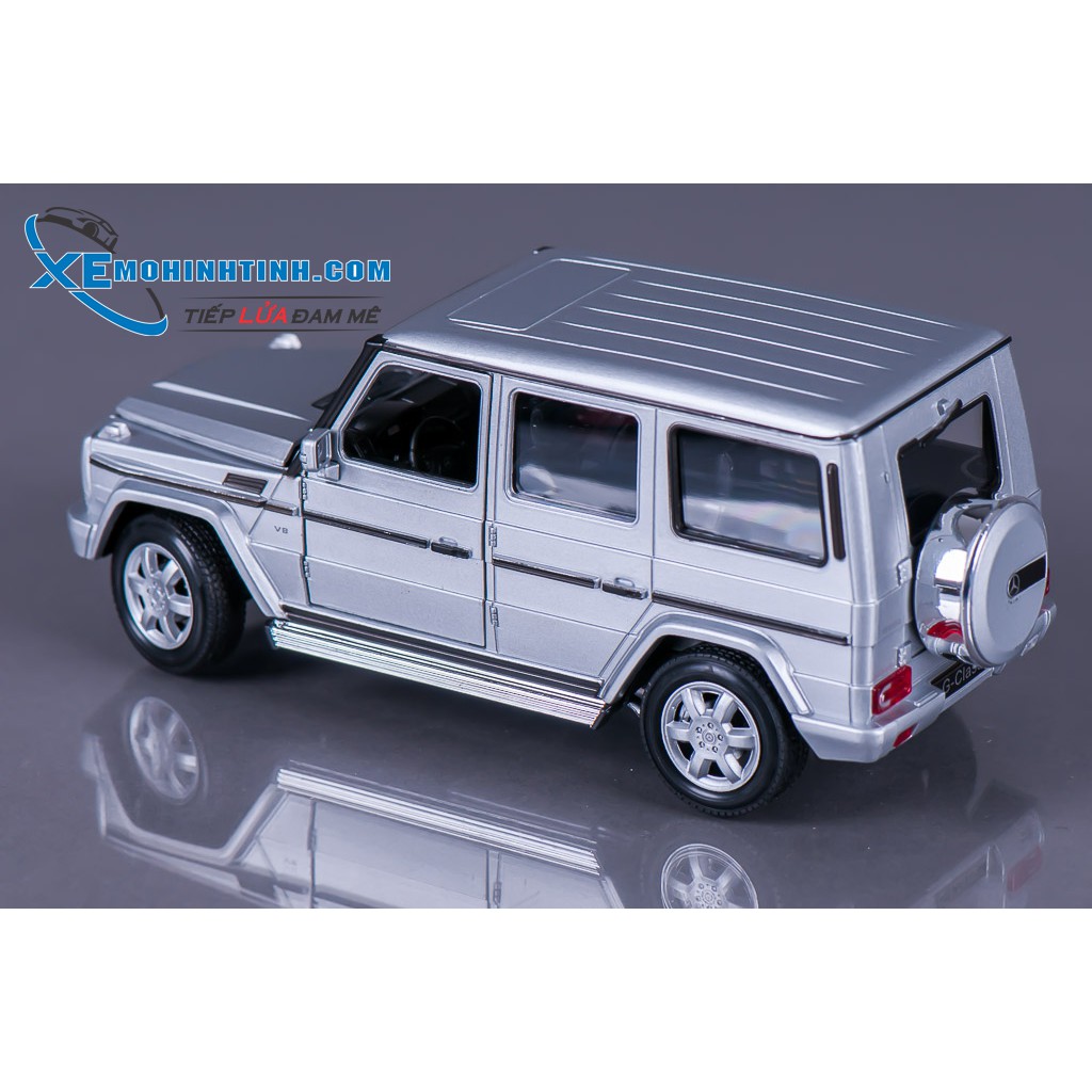 Xe Mô Hình Mercedes-Benz G55 1:24 Welly (Bạc)