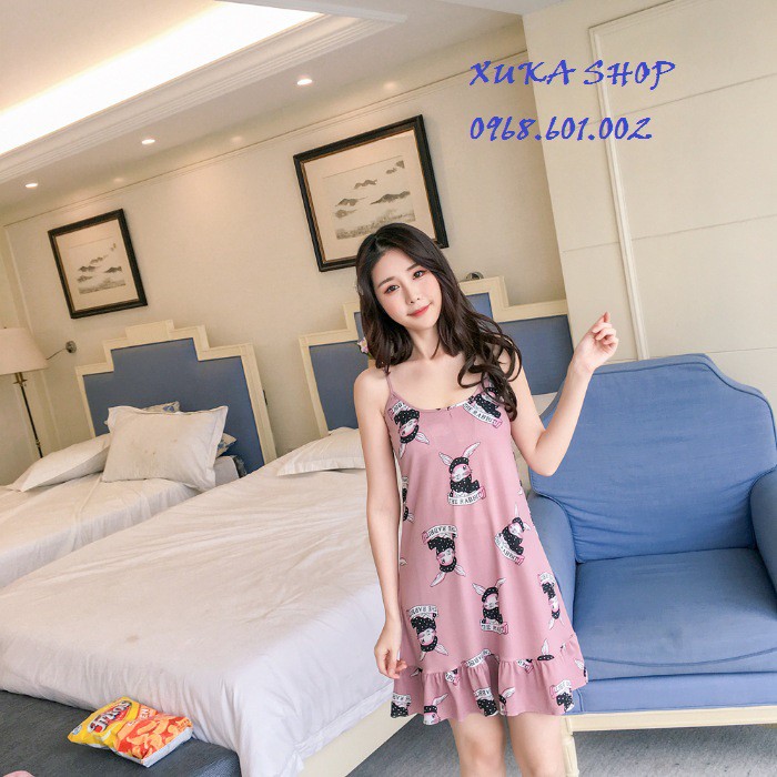 VÁY NGỦ KUTE CÓ MÚT - HÀNG LOẠI 1 CÓ TÚI ZIP NXKA007 | BigBuy360 - bigbuy360.vn