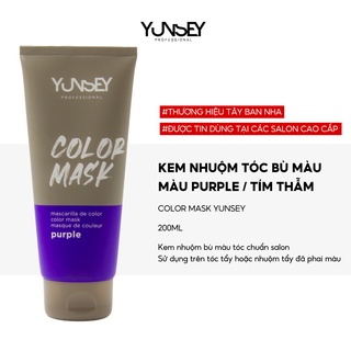 Kem nhuộm dưỡng tóc màu Tím Purple Color Mask Yunsey 200ml