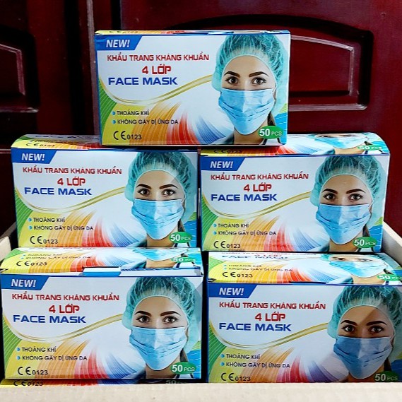 Khẩu trang 4 lớp face mask (hộp 50 cái)