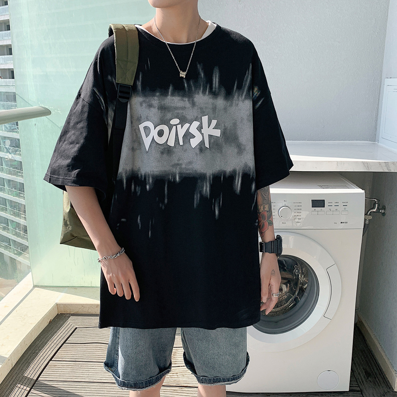 Áo Thun Nam Tay Ngắn Dáng Rộng Phong Cách Hàn Quốc