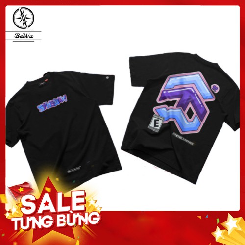 Áo thun 5theway form rộng nam nữ chữ kiểu Nhật unisex, oversize, tee, tay lỡ, in hình 3D | Leehoanggroup - Hàng nhập khẩ