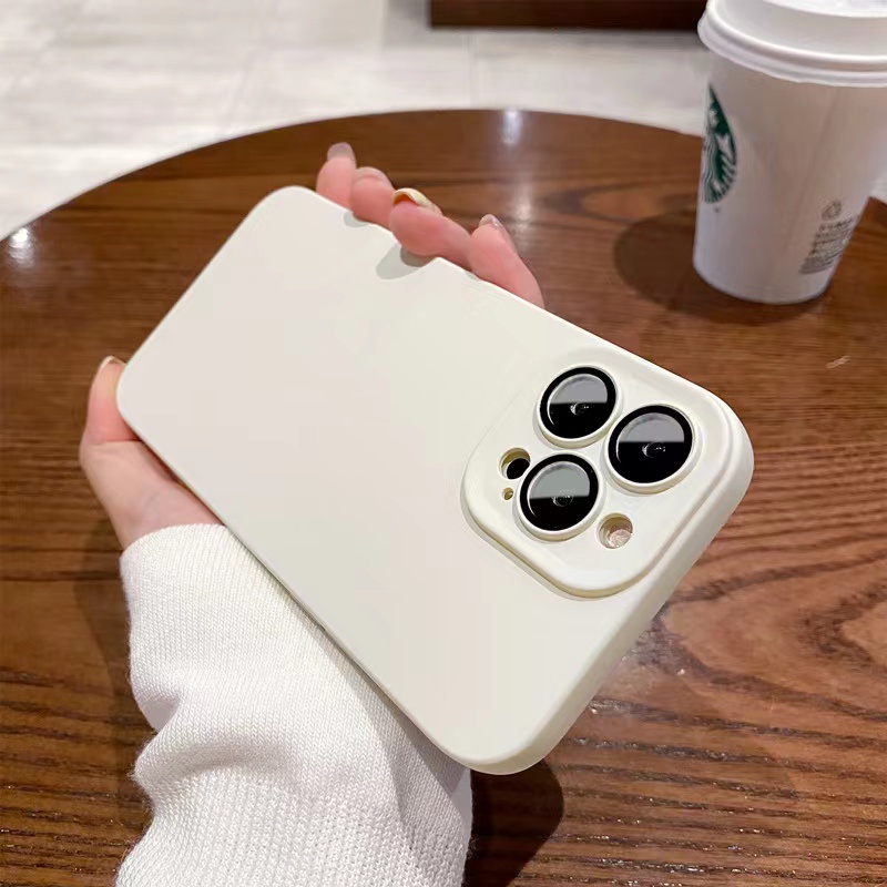 Ốp Điện Thoại iPhone 14 plus 13 12 11 Pro max case ốp lưng điện thoại iphone 14 promax Màu tím silicon Mềm Chống Bụi Chống Sốc Bảo Vệ Ống Kính Máy Ảnh Cho