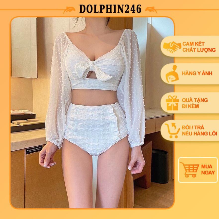 SALE Bikini Đi Biển Đồ Bơi Nữ 2021 Trễ Vai ulzzang Sang Chảnh Quảng Châu Tay Dài K5-A6