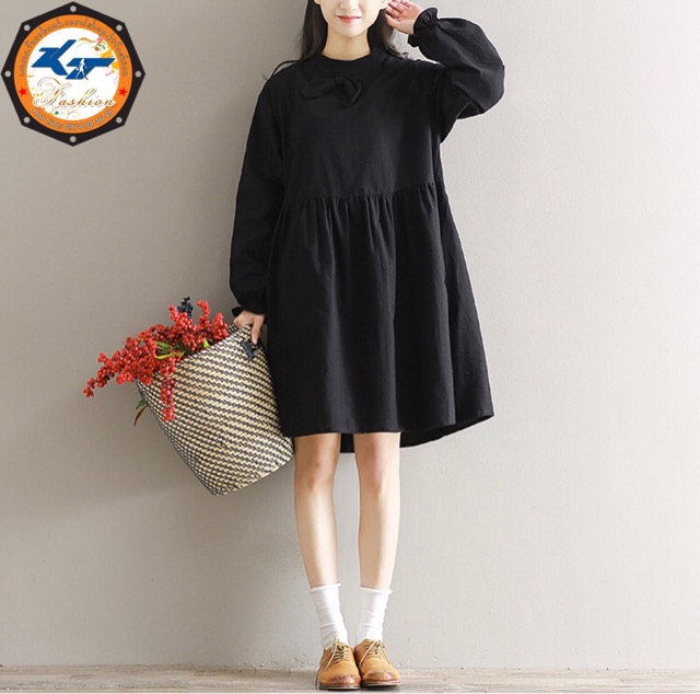 ĐẦM BABYDOLL ĐEN NƠ | BigBuy360 - bigbuy360.vn