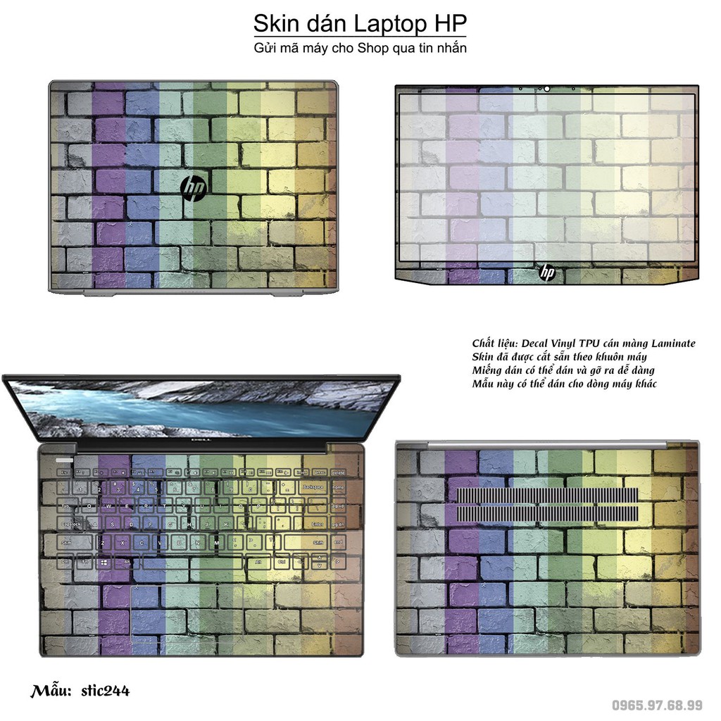 Skin dán Laptop HP in hình Hoa văn sticker _nhiều mẫu 39 (inbox mã máy cho Shop)