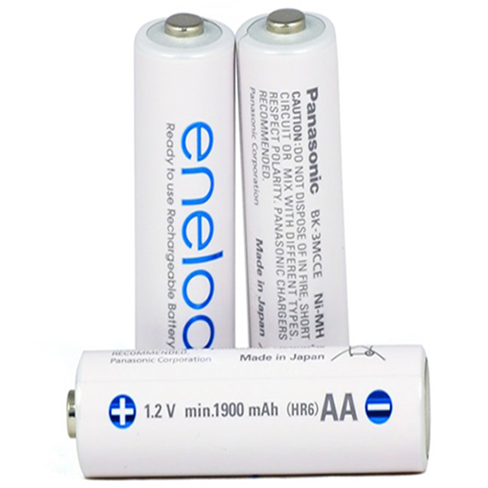 pin sạc eneloop chính hãng AA 1900mAh BK-3MCCE ( 4 viên ) tặng Hộp đựng pin