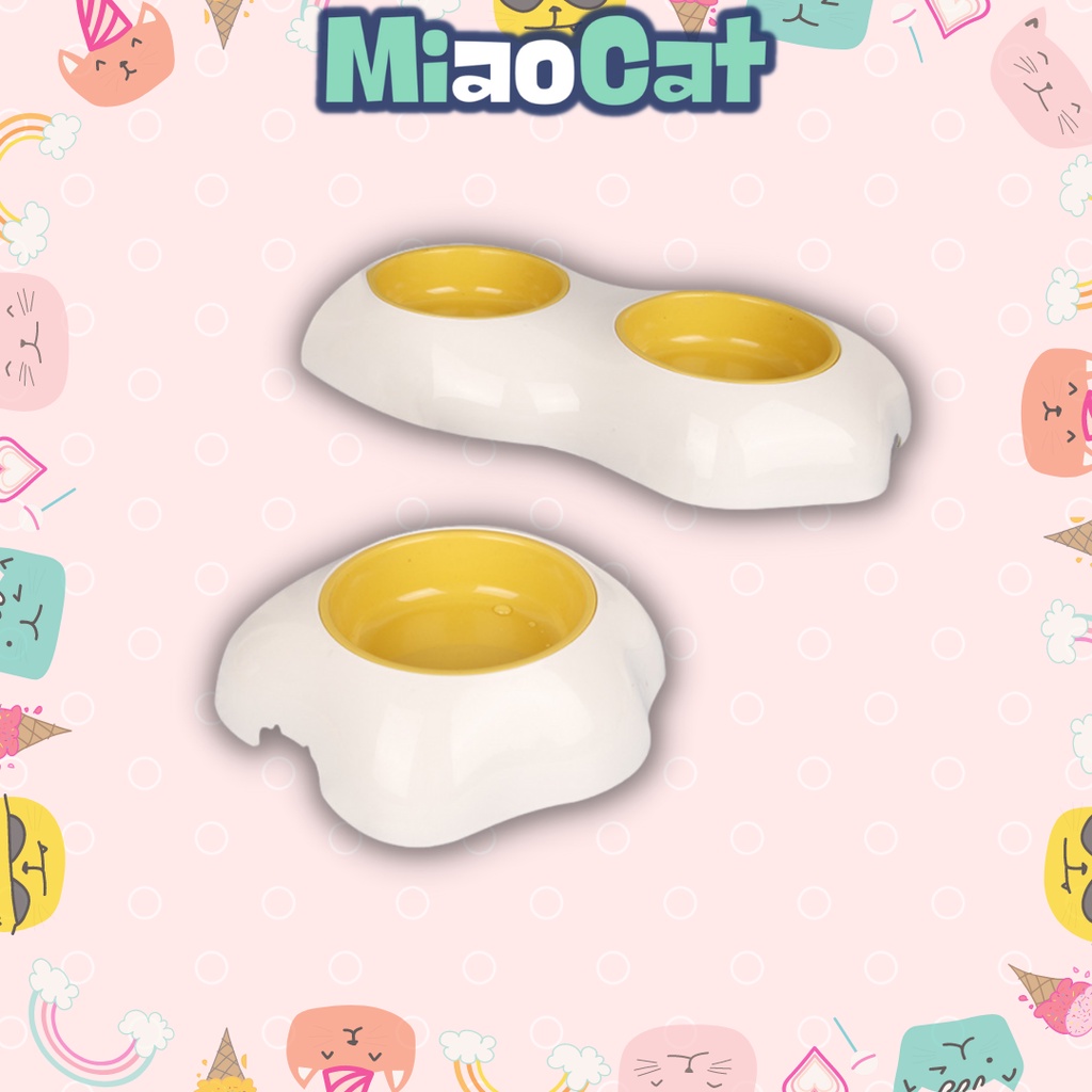 Bát ăn size lớn chống lật hình trứng opla cho mèo- MIAOCAT