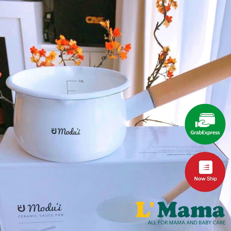 Nồi Sứ Modui- Nồi Nấu Bột Nấu Cháo Ăn Dặm Cho Bé Phong Cách Hàn Quốc Siêu Xinh