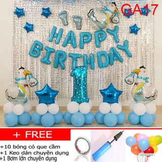 Set bong bóng trang trí sinh nhật thôi nôi mẫu gà