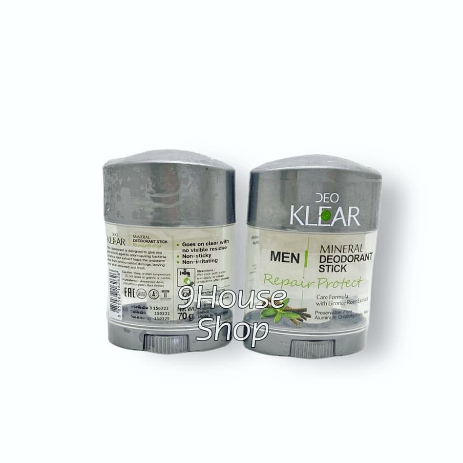 01 Lăn Đá Khoáng Deo KLEAR MINERAL DEODORANT STICK Thái Lan 70gram